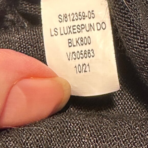 Banana Republic Luxespun 3/4 Dolman Sleeve Black Sweater Size M Academia Preppy - Picture 6 of 11